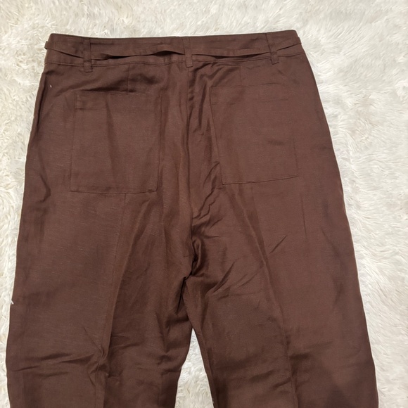 Loft Petite Linen Blend Straight Pants Size 12P New With Tags - Picture 4 of 7